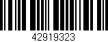 Código de barras (EAN, GTIN, SKU, ISBN): '42919323'