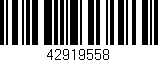 Código de barras (EAN, GTIN, SKU, ISBN): '42919558'
