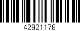 Código de barras (EAN, GTIN, SKU, ISBN): '42921178'