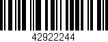 Código de barras (EAN, GTIN, SKU, ISBN): '42922244'