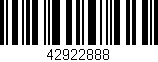 Código de barras (EAN, GTIN, SKU, ISBN): '42922888'