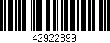 Código de barras (EAN, GTIN, SKU, ISBN): '42922899'