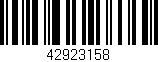 Código de barras (EAN, GTIN, SKU, ISBN): '42923158'