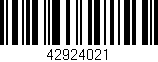 Código de barras (EAN, GTIN, SKU, ISBN): '42924021'