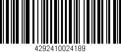 Código de barras (EAN, GTIN, SKU, ISBN): '4292410024189'