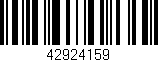Código de barras (EAN, GTIN, SKU, ISBN): '42924159'