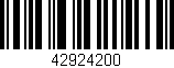 Código de barras (EAN, GTIN, SKU, ISBN): '42924200'