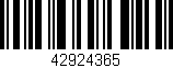 Código de barras (EAN, GTIN, SKU, ISBN): '42924365'