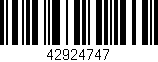 Código de barras (EAN, GTIN, SKU, ISBN): '42924747'