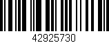 Código de barras (EAN, GTIN, SKU, ISBN): '42925730'