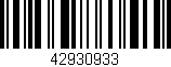 Código de barras (EAN, GTIN, SKU, ISBN): '42930933'