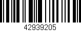 Código de barras (EAN, GTIN, SKU, ISBN): '42939205'