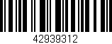 Código de barras (EAN, GTIN, SKU, ISBN): '42939312'