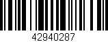 Código de barras (EAN, GTIN, SKU, ISBN): '42940287'