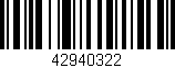 Código de barras (EAN, GTIN, SKU, ISBN): '42940322'