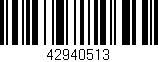 Código de barras (EAN, GTIN, SKU, ISBN): '42940513'