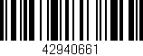 Código de barras (EAN, GTIN, SKU, ISBN): '42940661'