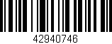 Código de barras (EAN, GTIN, SKU, ISBN): '42940746'
