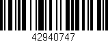 Código de barras (EAN, GTIN, SKU, ISBN): '42940747'