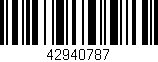 Código de barras (EAN, GTIN, SKU, ISBN): '42940787'
