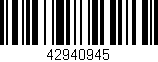 Código de barras (EAN, GTIN, SKU, ISBN): '42940945'