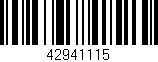 Código de barras (EAN, GTIN, SKU, ISBN): '42941115'
