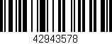 Código de barras (EAN, GTIN, SKU, ISBN): '42943578'