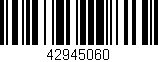 Código de barras (EAN, GTIN, SKU, ISBN): '42945060'