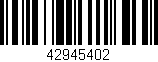 Código de barras (EAN, GTIN, SKU, ISBN): '42945402'