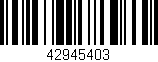 Código de barras (EAN, GTIN, SKU, ISBN): '42945403'