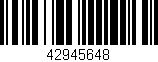 Código de barras (EAN, GTIN, SKU, ISBN): '42945648'