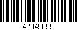 Código de barras (EAN, GTIN, SKU, ISBN): '42945655'