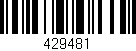 Código de barras (EAN, GTIN, SKU, ISBN): '429481'