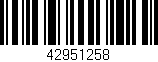 Código de barras (EAN, GTIN, SKU, ISBN): '42951258'