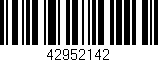 Código de barras (EAN, GTIN, SKU, ISBN): '42952142'
