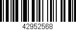 Código de barras (EAN, GTIN, SKU, ISBN): '42952568'