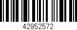 Código de barras (EAN, GTIN, SKU, ISBN): '42952572'