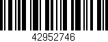 Código de barras (EAN, GTIN, SKU, ISBN): '42952746'