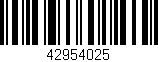 Código de barras (EAN, GTIN, SKU, ISBN): '42954025'