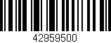 Código de barras (EAN, GTIN, SKU, ISBN): '42959500'