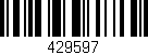 Código de barras (EAN, GTIN, SKU, ISBN): '429597'
