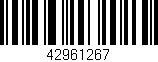 Código de barras (EAN, GTIN, SKU, ISBN): '42961267'