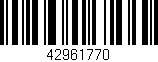 Código de barras (EAN, GTIN, SKU, ISBN): '42961770'