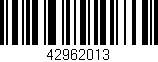 Código de barras (EAN, GTIN, SKU, ISBN): '42962013'