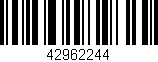 Código de barras (EAN, GTIN, SKU, ISBN): '42962244'