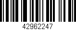Código de barras (EAN, GTIN, SKU, ISBN): '42962247'