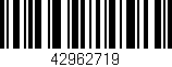 Código de barras (EAN, GTIN, SKU, ISBN): '42962719'