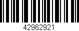 Código de barras (EAN, GTIN, SKU, ISBN): '42962921'