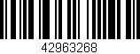 Código de barras (EAN, GTIN, SKU, ISBN): '42963268'