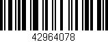 Código de barras (EAN, GTIN, SKU, ISBN): '42964078'